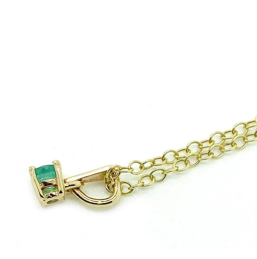 NEW Necklace Handmade Emerald 9ct Gold Necklace