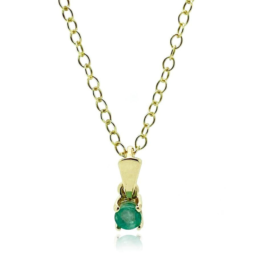 NEW Necklace Handmade Emerald 9ct Gold Necklace