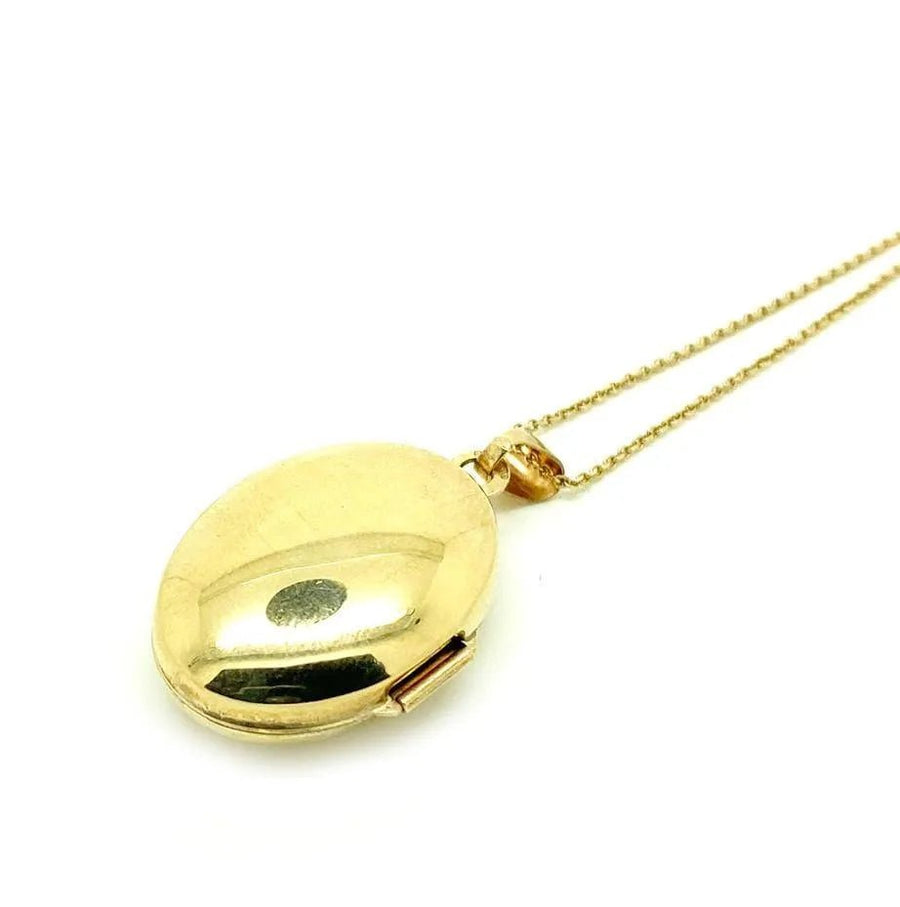 Oval 9ct Gold Locket Necklace