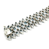 Pear Cut Blue Topaz Silver Gemstone Bracelet