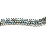 Pear Cut Blue Topaz Silver Gemstone Bracelet
