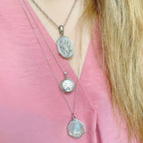 Reserve - Antique Victorian Silver Ivy Locket Necklace