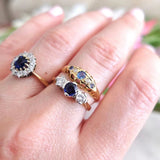 Reserved - Antique Edwardian 1906 18ct Gold Ceylon Sapphire Ring