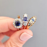 Reserved - Antique Edwardian 1906 18ct Gold Ceylon Sapphire Ring