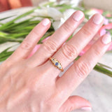 Reserved - Antique Edwardian 1906 18ct Gold Ceylon Sapphire Ring
