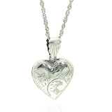 Reserved - Vintage 1960s Silver Heart Locket Necklace