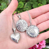 Reserved - Vintage 1960s Silver Heart Locket Necklace