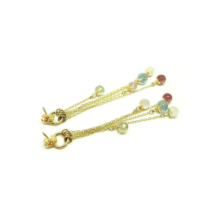 Bobbie Earrings | Handmade 9ct Yellow Gold Gemstone Earrings