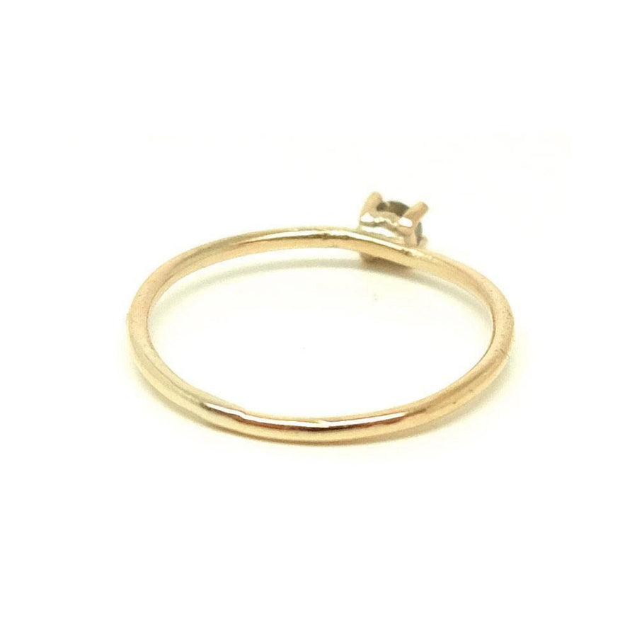 Handmade 9ct Yellow Gold 0.44ct Grey Diamond Ring