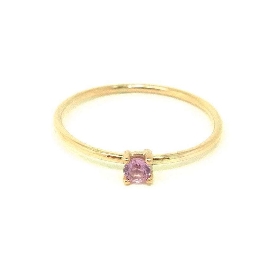 Handmade 9ct Yellow Gold Pink Sapphire Ring