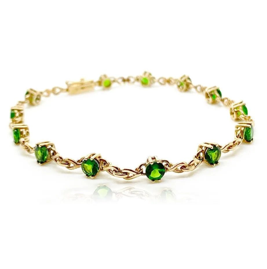 Titanite Sphene 9ct Gemstone Tennis Bracelet, view 12