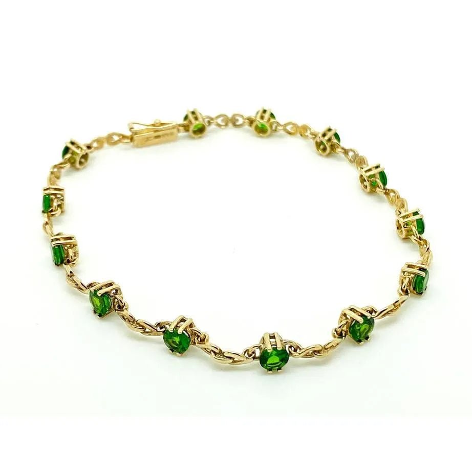 Titanite Sphene 9ct Gemstone Tennis Bracelet, view 7