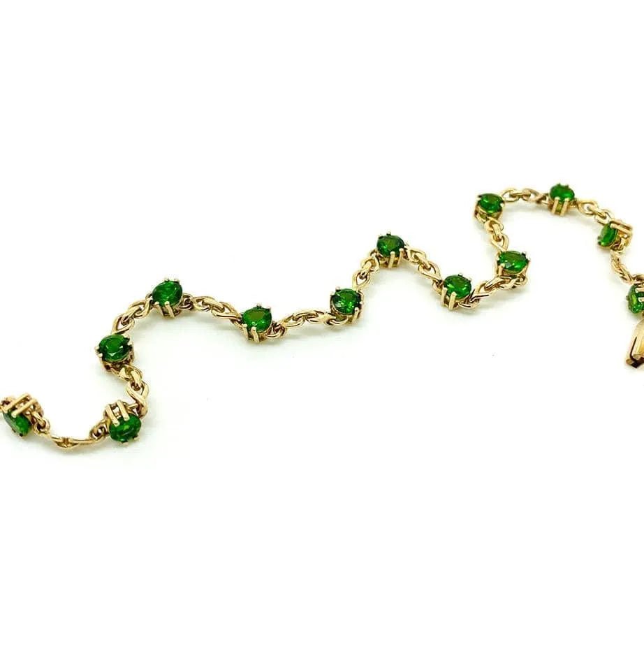 Titanite Sphene 9ct Gemstone Tennis Bracelet, view 8