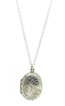 Victorian (1837-1901) Fern & Ivy Sterling Silver Locket