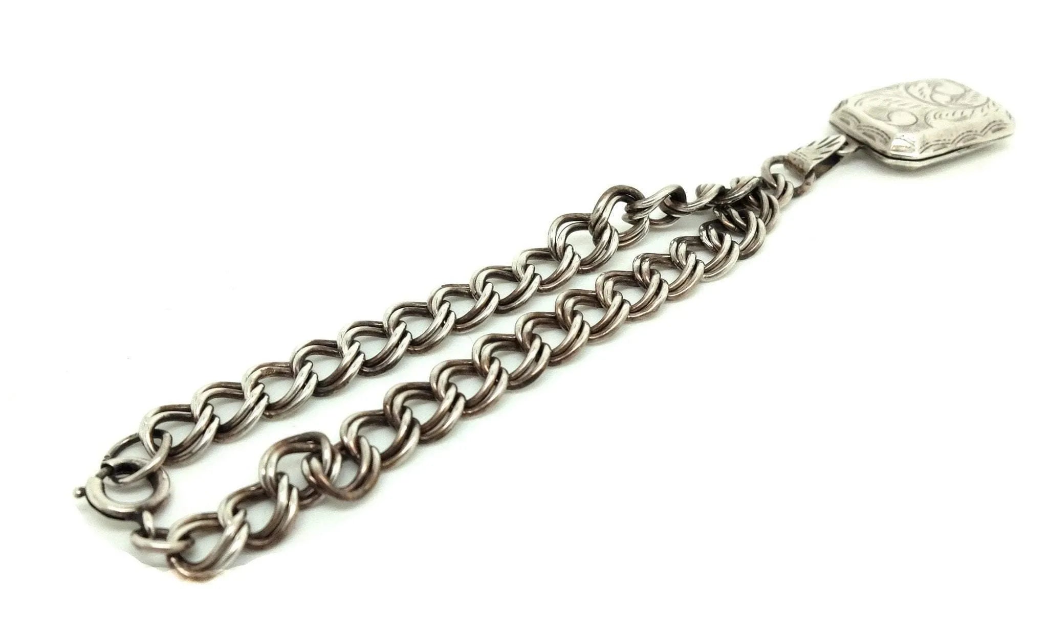 Victorian (1837-1901) Sterling Silver Locket Bracelet, view 2