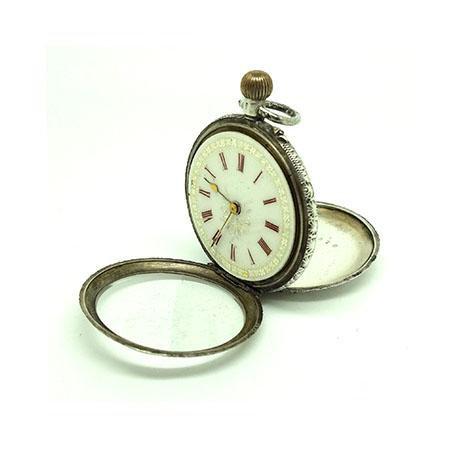 Antique Victorian Sterling Silver Pocket Watch