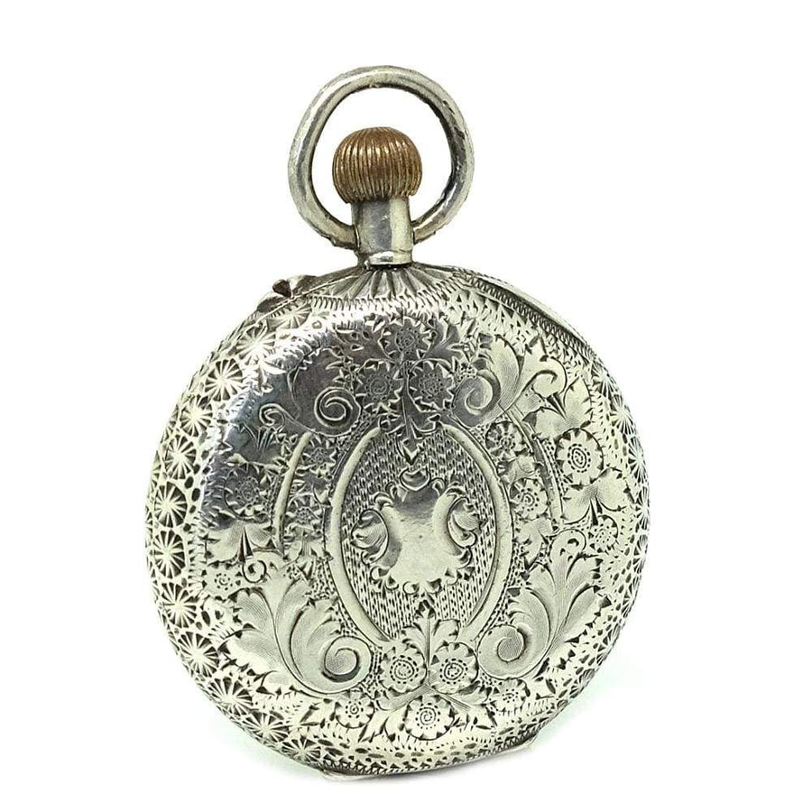 VICTORIAN Accessory Antique Victorian Sterling Silver Pocket Watch