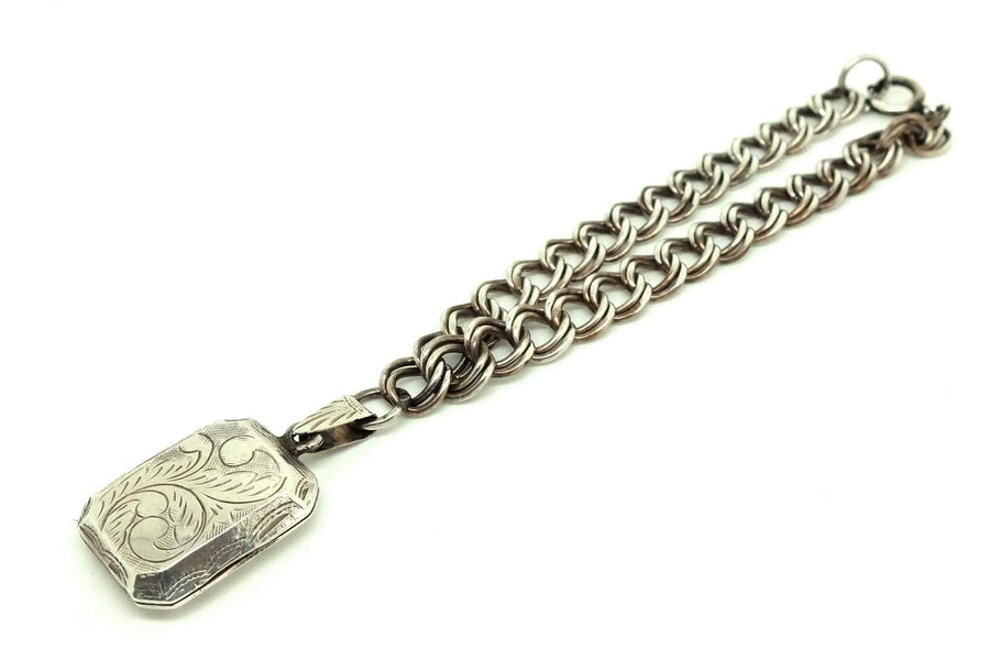 Victorian (1837-1901) Sterling Silver Locket Bracelet