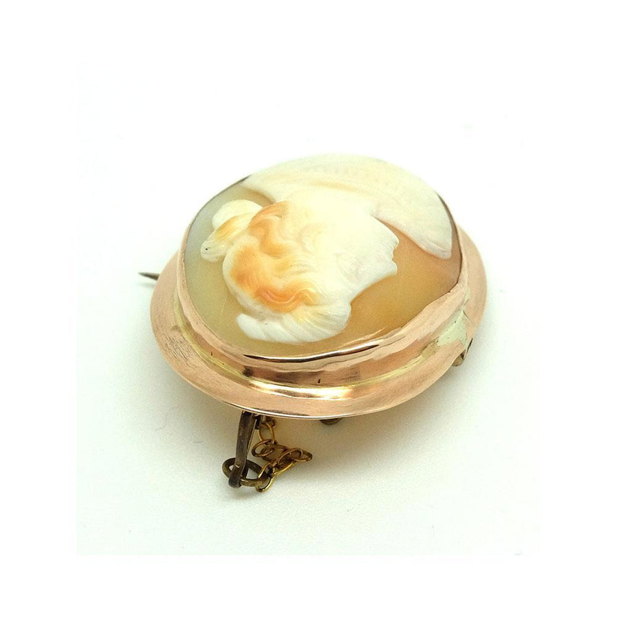 Antique Victorian 9ct Rose Gold Cameo Brooch