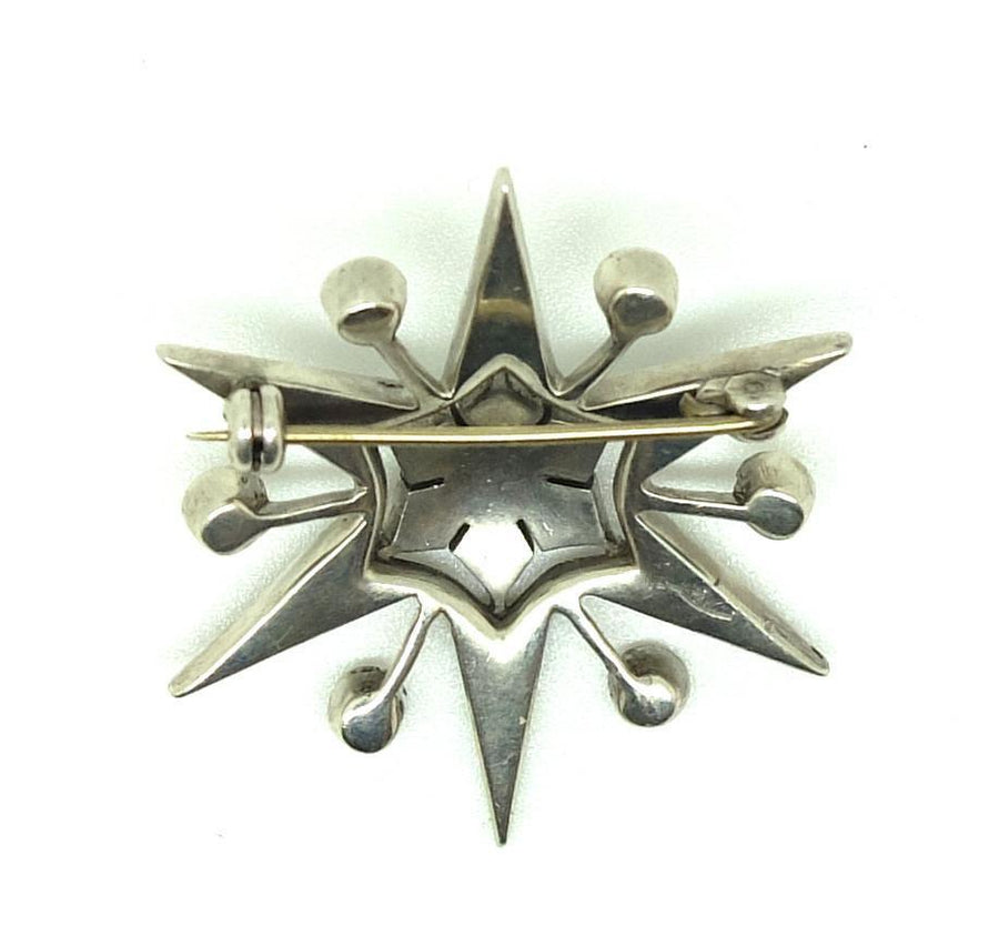 Victorian (1837-1901) Sterling Silver Paste Star Brooch