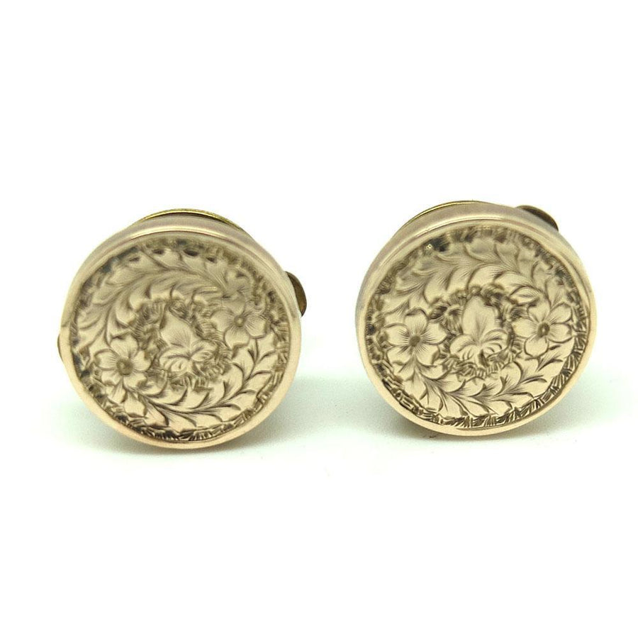 Antique Victorian 9ct Gold Cufflinks Bachelor Buttons