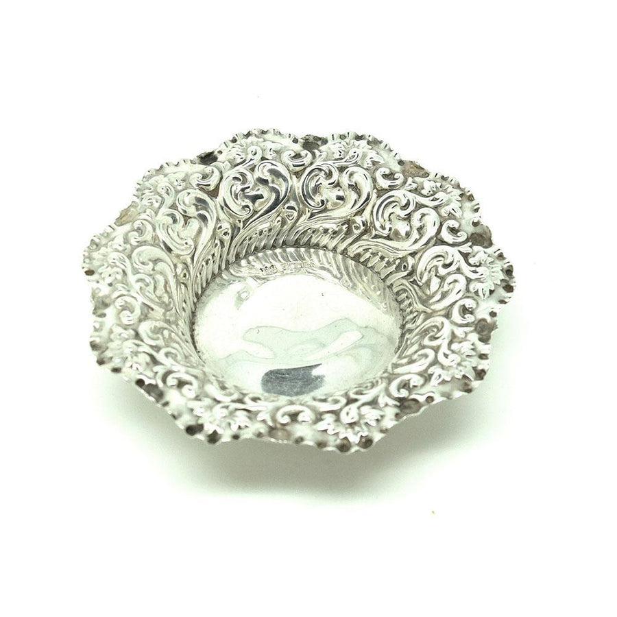 Antique Victorian 1885 Sterling Silver Jewellery Tray