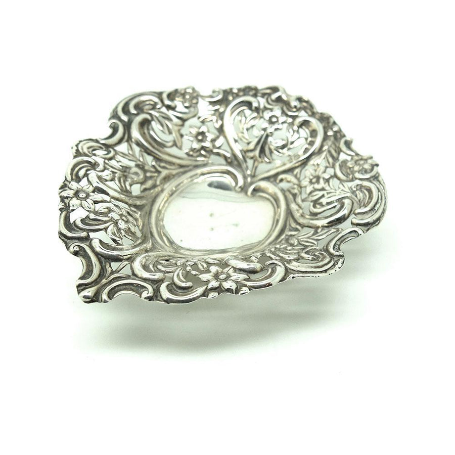 Antique Victorian 1898 Silver Bonbon Jewellery Tray