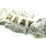 Victorian 'Mary' Mizpah Sterling Silver Name Brooch