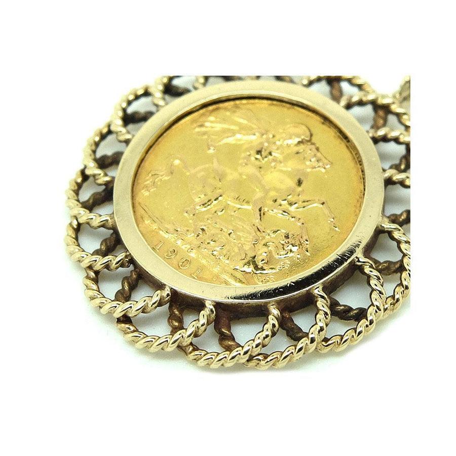 Antique 1901 22ct Victorian Sovereign Necklace