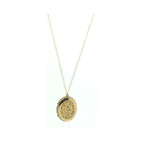 Antique Victorian 9ct Gold Engraved Locket Necklace