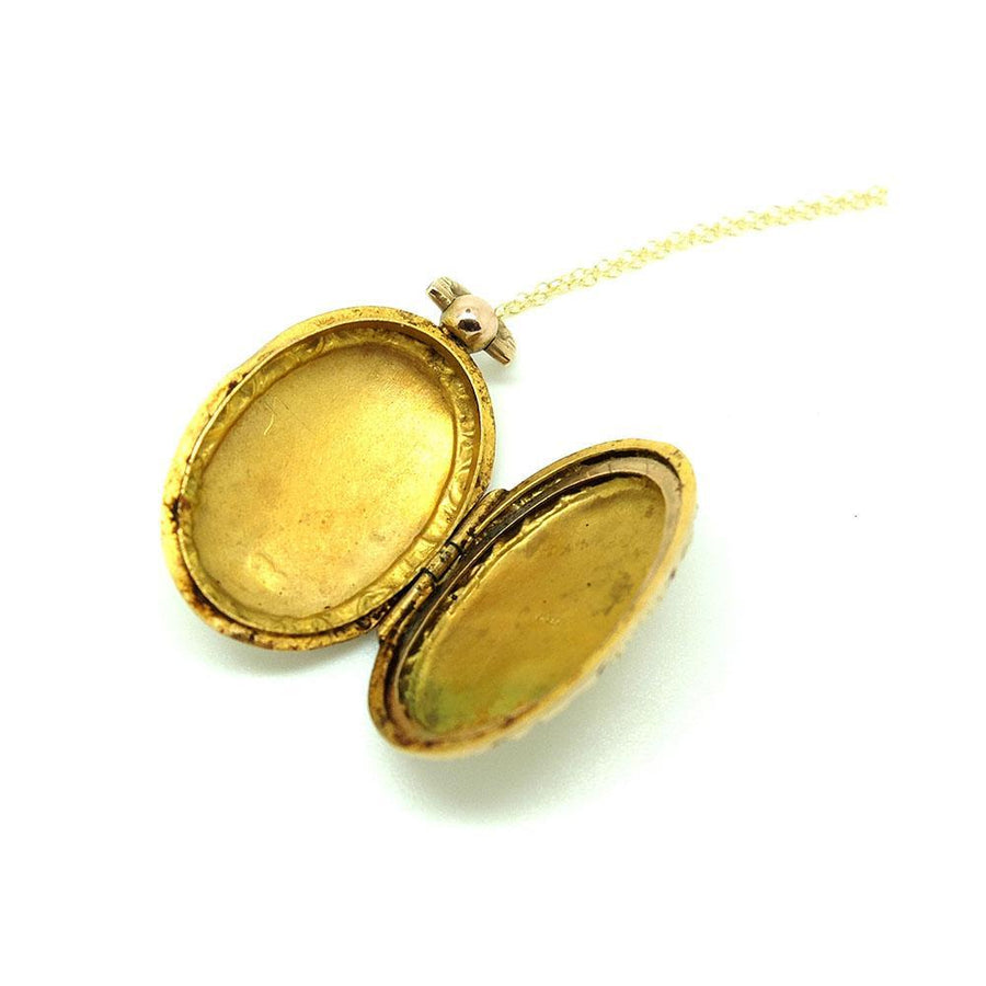 Antique Victorian 9ct Gold Locket Necklace