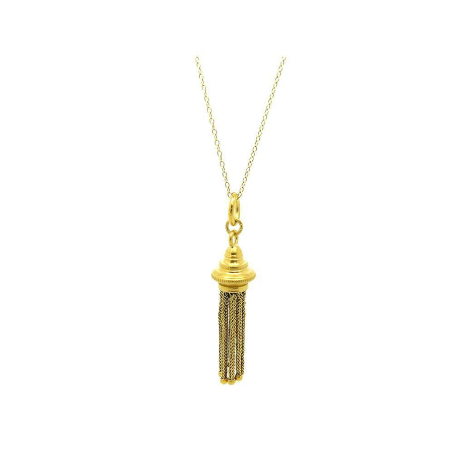 Antique Victorian 9ct Gold Plated Tassel Necklace