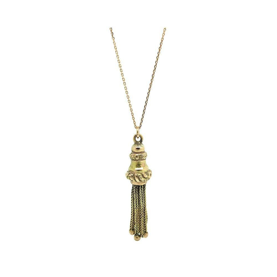 Antique Victorian 9ct Gold Tassel Necklace