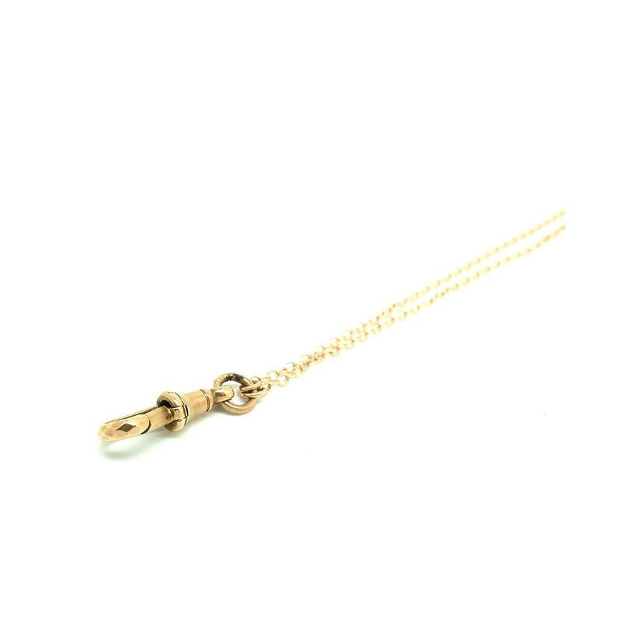 Antique Victorian 9ct Rose Gold Lock Pendant Necklace