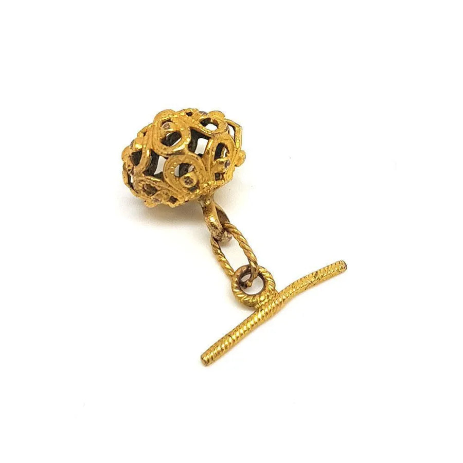 Antique Victorian Gilt Birdcage Necklace - Mayveda Jewelry