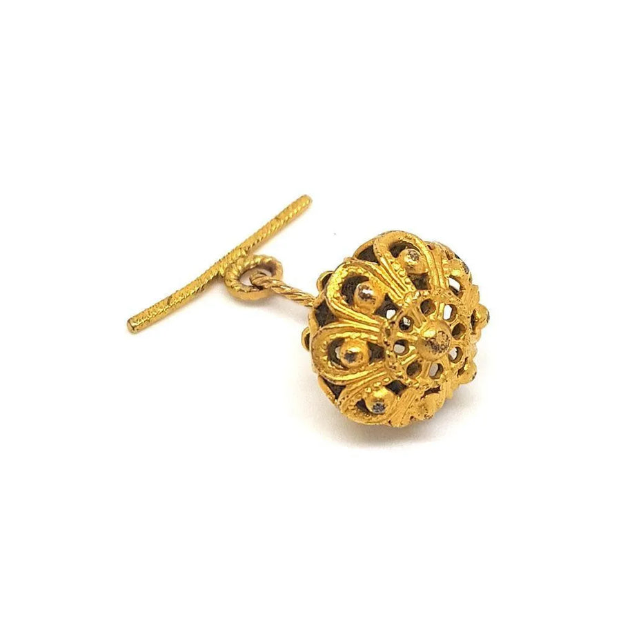 Antique Victorian Gilt Birdcage Necklace - Mayveda Jewelry