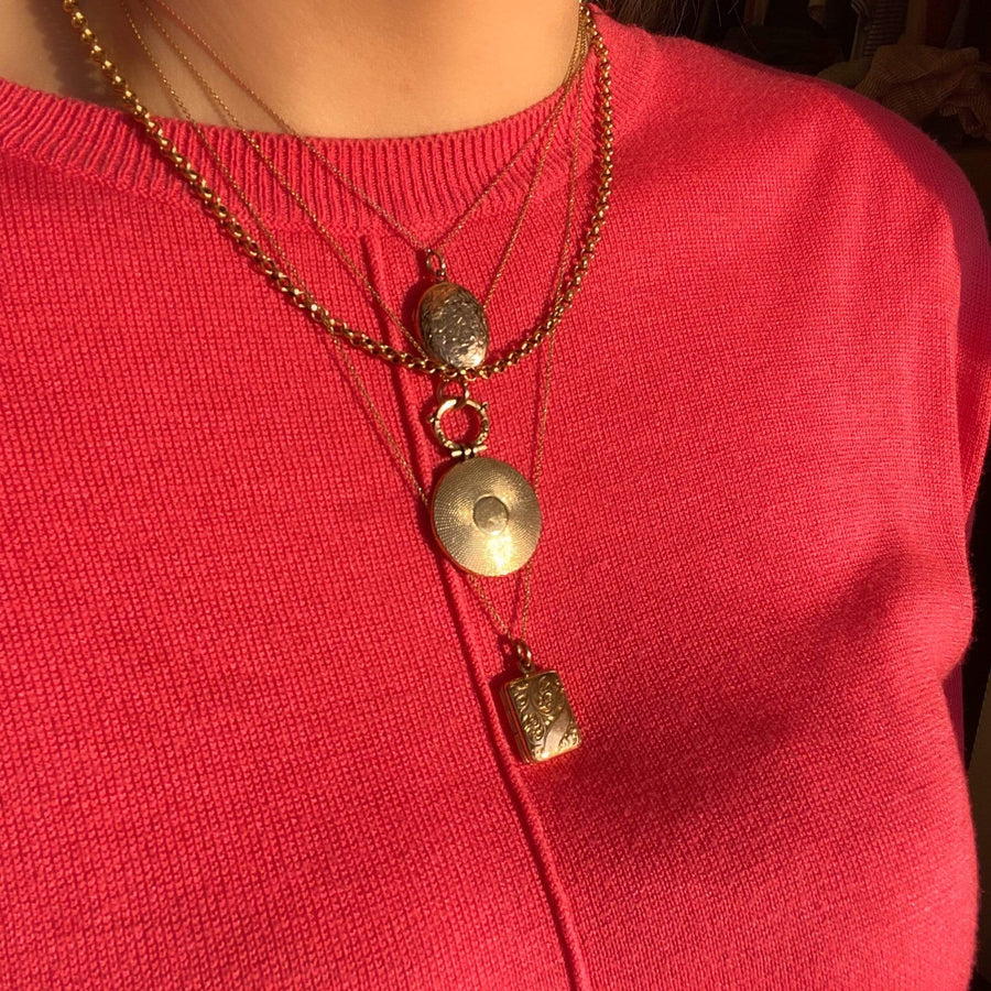 Reserved - Collar con medallón antiguo victoriano dorado
