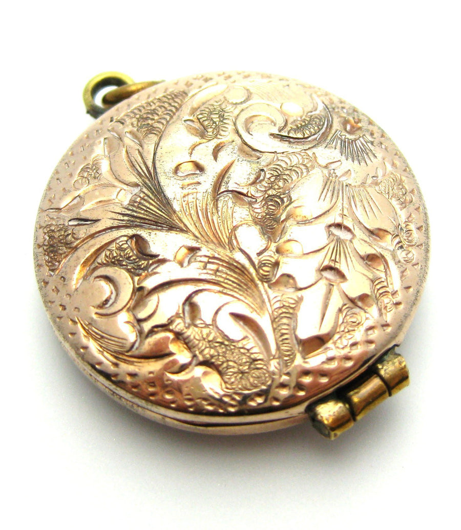 Antique Victorian Gold Filled Locket Necklace