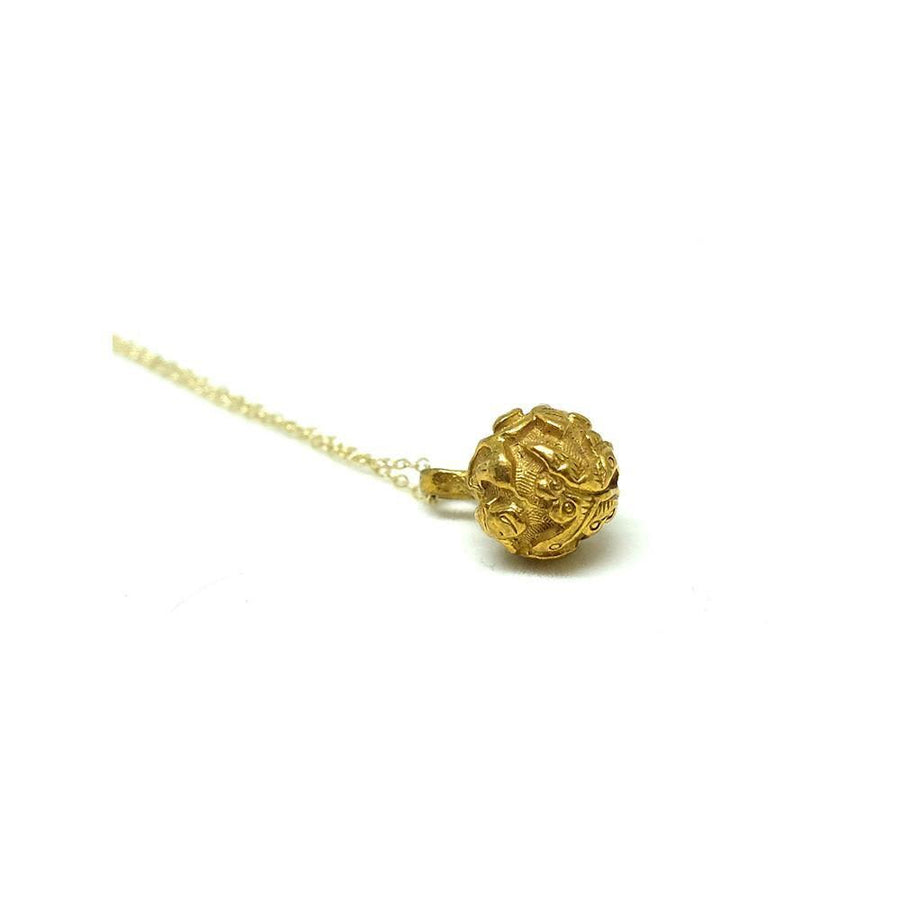 Antique Victorian Japanese Gold Button Necklace