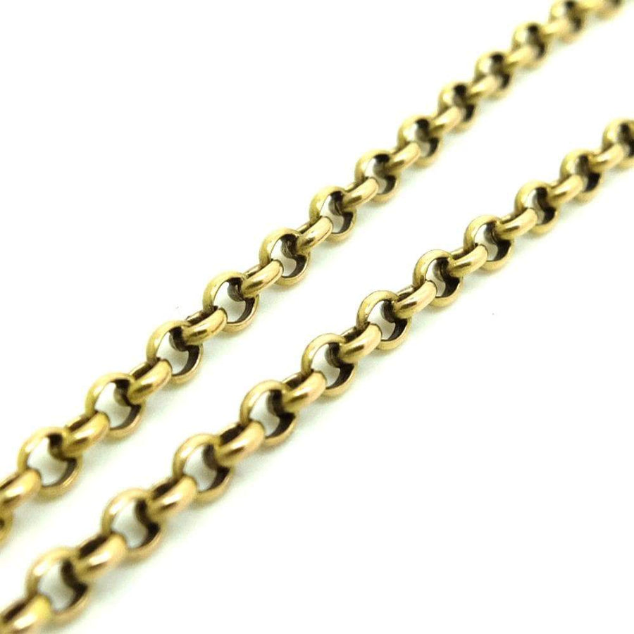 VICTORIAN Necklace Antique Victorian Padlock 9ct Yellow Gold Chain Necklace