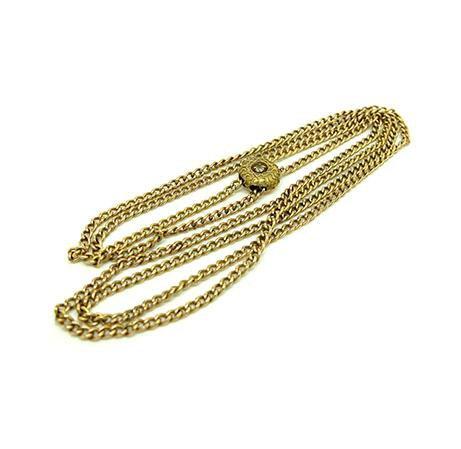 Antique Victorian Rolled Gold Slide Chain Necklace