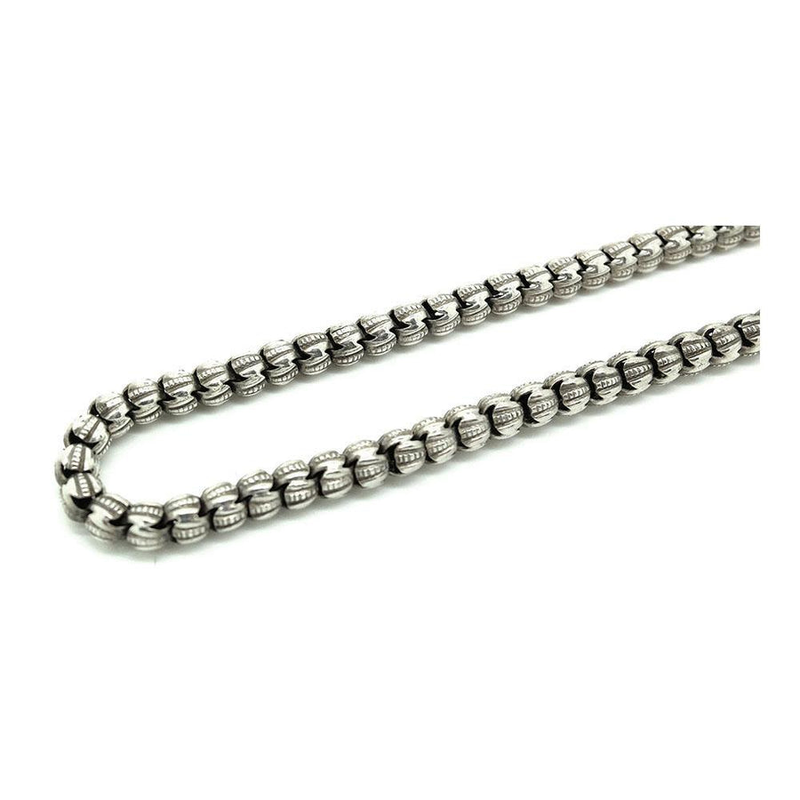 Antique Victorian Sterling Silver Chain Necklace