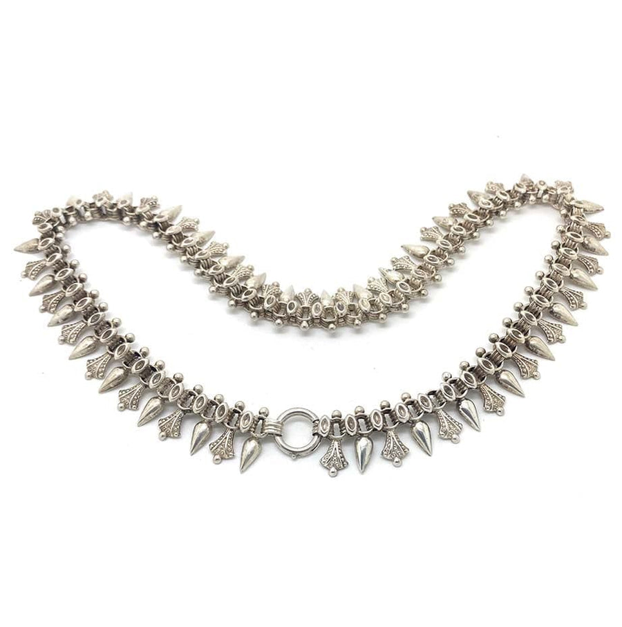 VICTORIAN Necklaces Antique Victorian Silver Locket Collar Chain Necklace Mayveda Jewellery