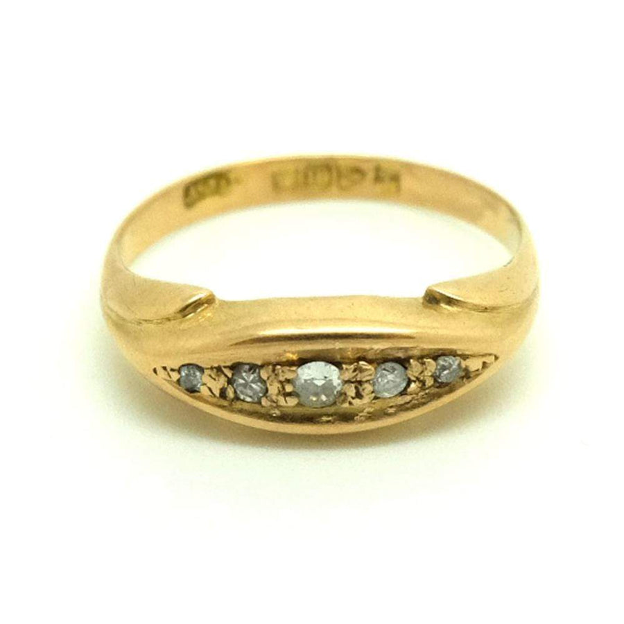VICTORIAN Ring Antique 1919 Victorian 18ct Rose Gold Diamond Ring