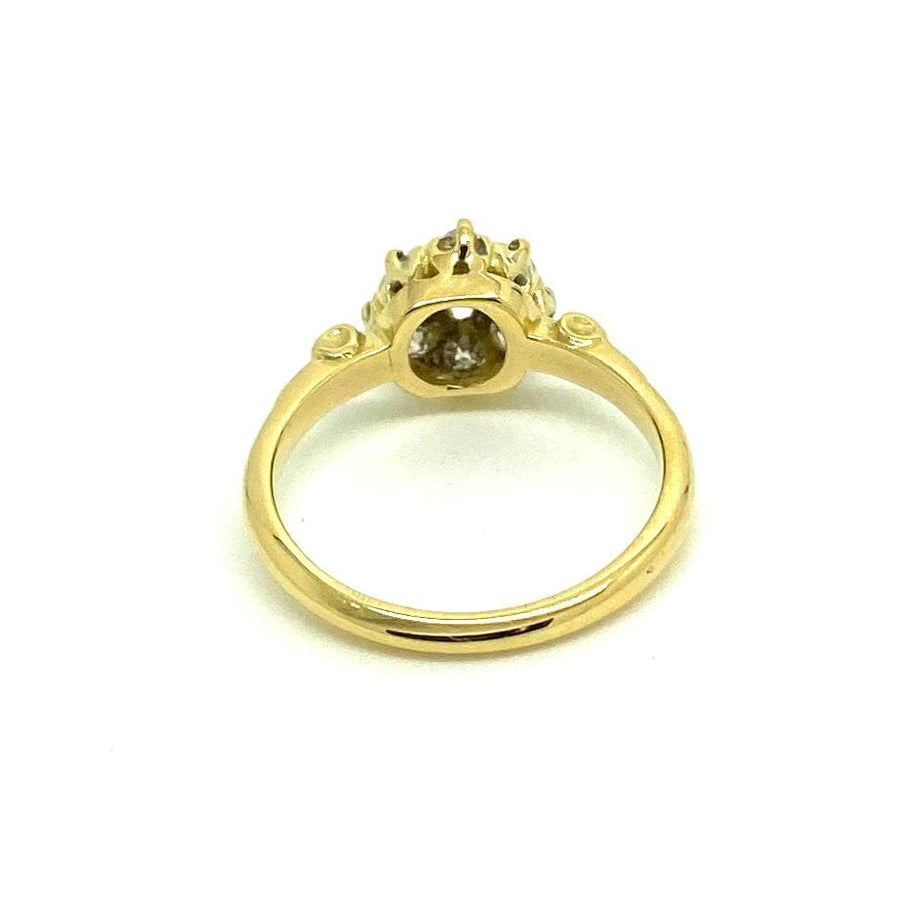 Antique Victorian 0.5ct Diamond Cluster 18ct Gold Ring