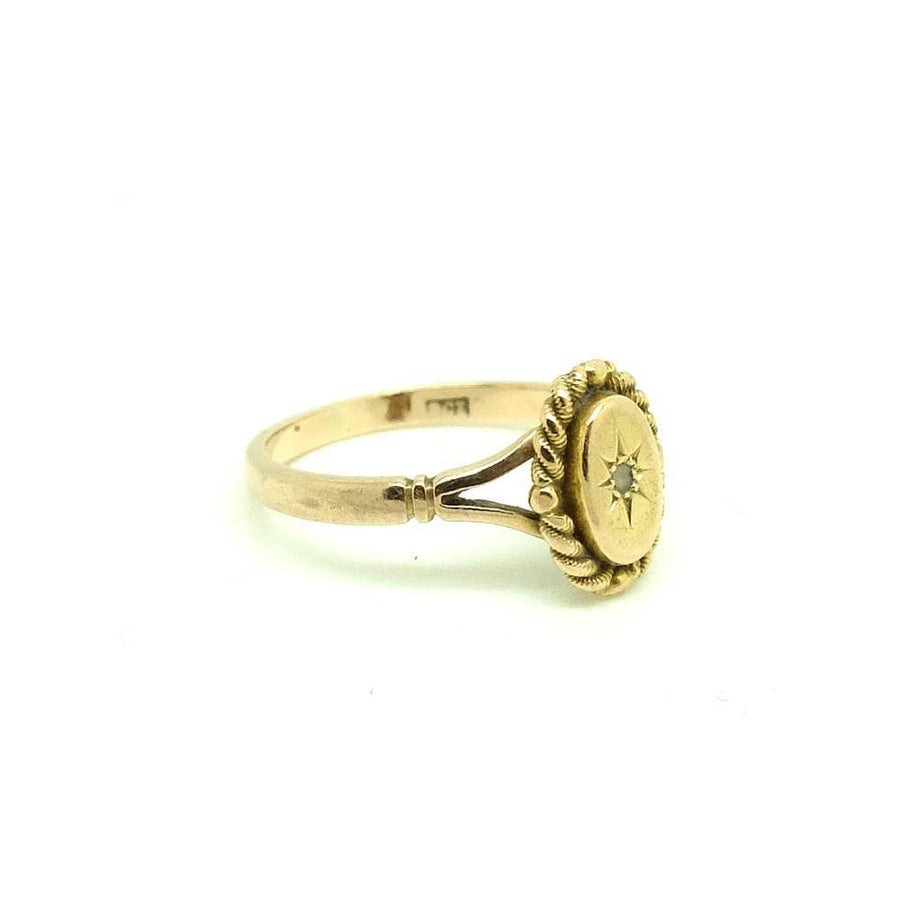 Antique Victorian (1837-1901) Diamond 9ct Gold Ring