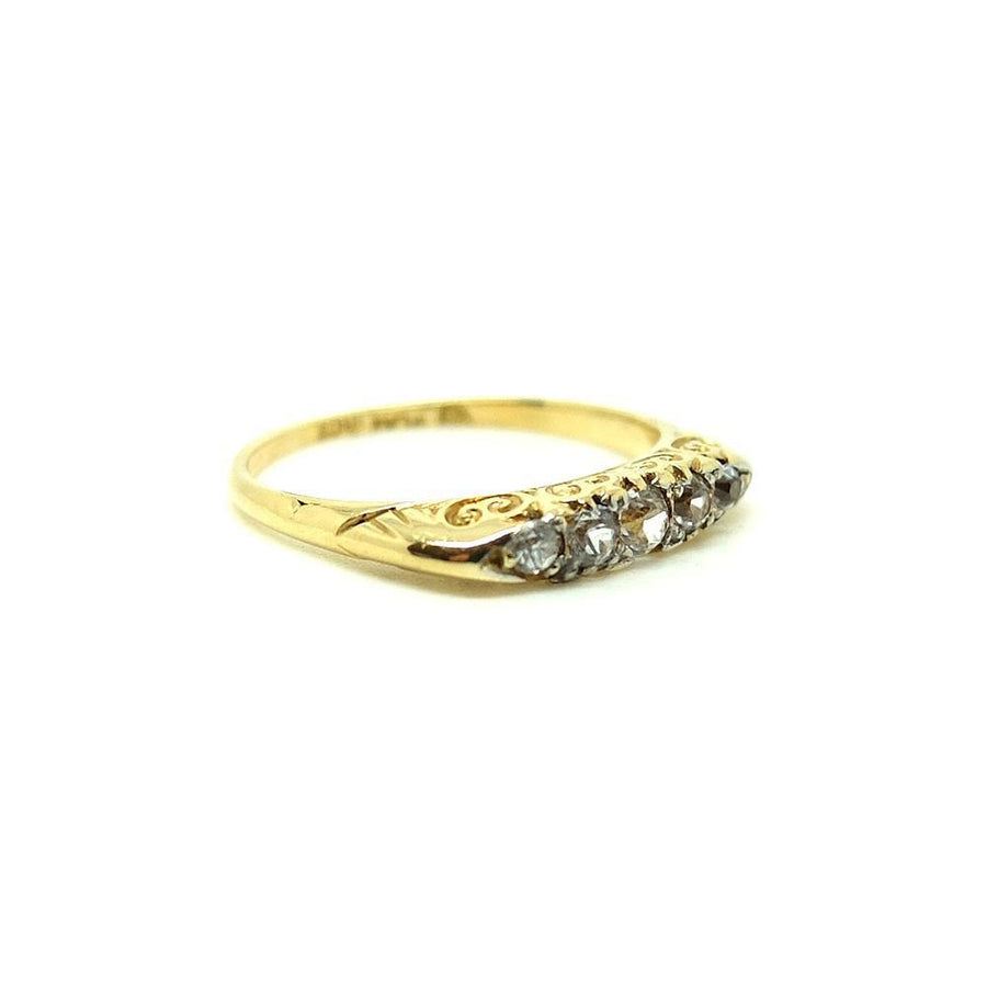 Antique Victorian 1849 Diamond & 18ct Gold Gemstone Engagement Ring | 0 / 7.5