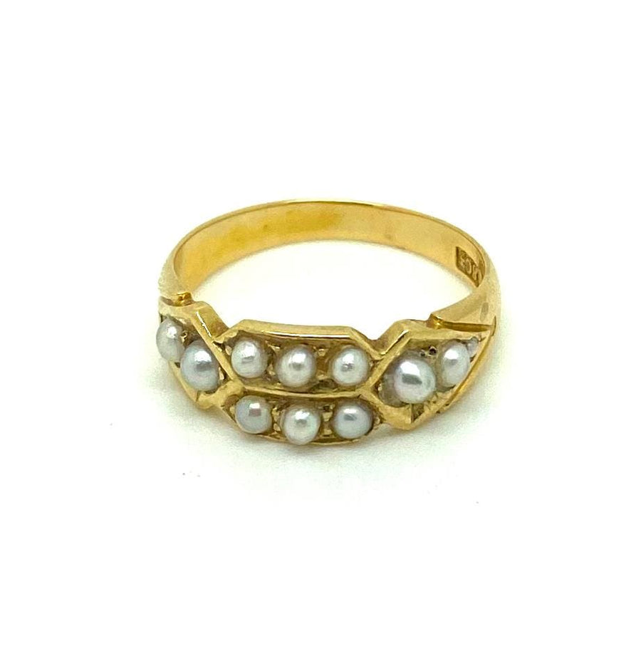 Antique Victorian 18ct Gold Pearl Ring