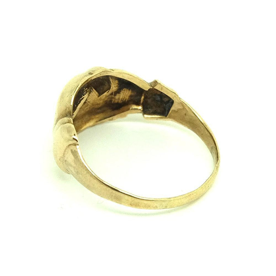 Antique Victorian 9ct Rose Gold Clasped Hands Ring