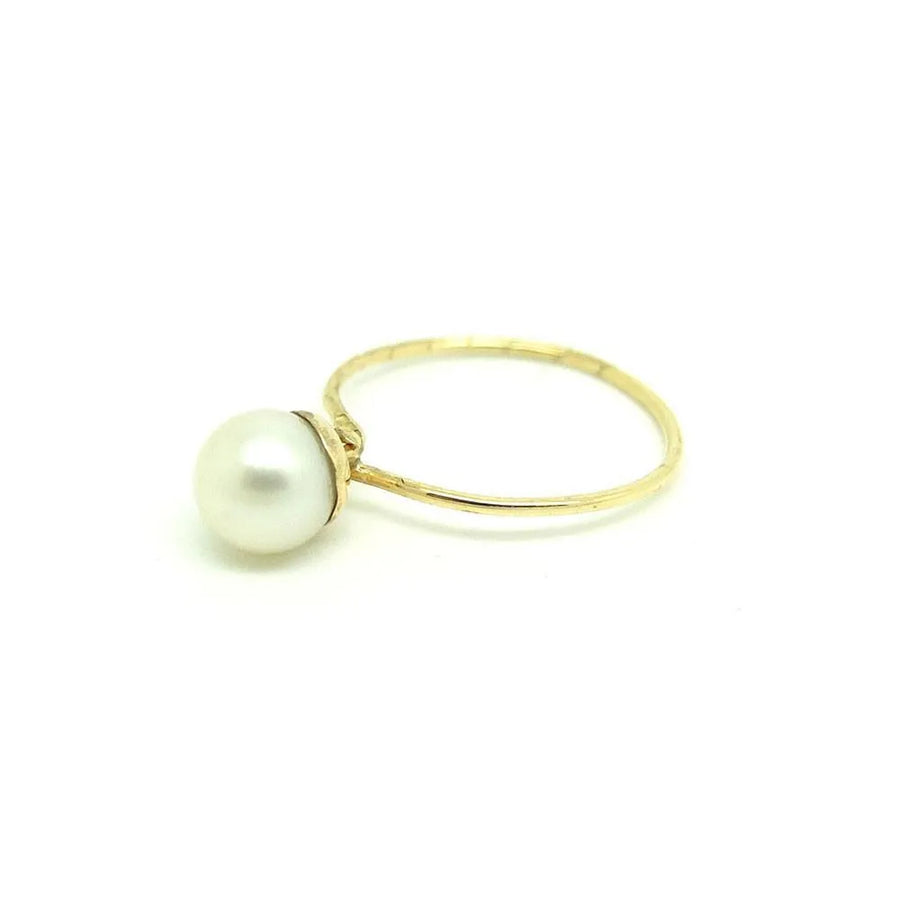 Antique Victorian 9ct Yellow Gold Pearl Conversion Ring - Mayveda Jewelry